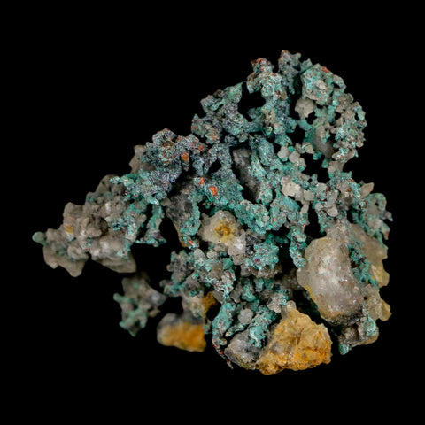 1.3" Rough Native Copper And Crystal Quartz Matrix Mineral Specimen Morocco - Fossil Age Minerals