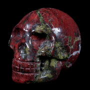 1.6" Polished Carved Skull Natural Dragon Blood Jasper Mineral Stone Western Australia