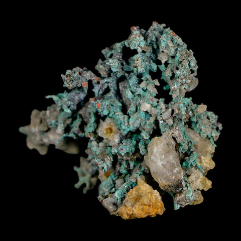 1.3" Rough Native Copper And Crystal Quartz Matrix Mineral Specimen Morocco - Fossil Age Minerals