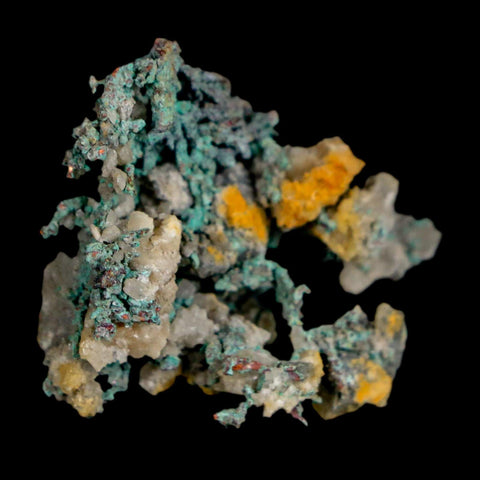 1.3" Rough Native Copper And Crystal Quartz Matrix Mineral Specimen Morocco - Fossil Age Minerals