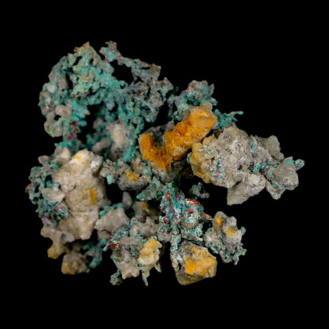 1.3" Rough Native Copper And Crystal Quartz Matrix Mineral Specimen Morocco - Fossil Age Minerals