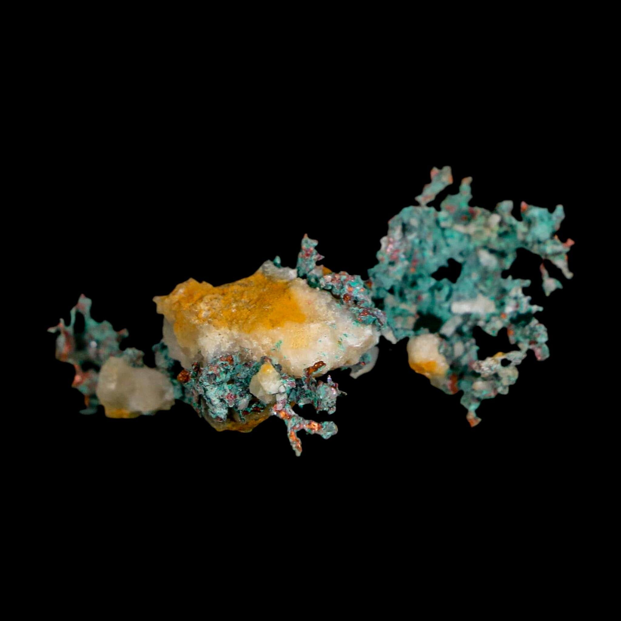 1.7" Rough Native Copper And Crystal Quartz Matrix Mineral Specimen Morocco - Fossil Age Minerals
