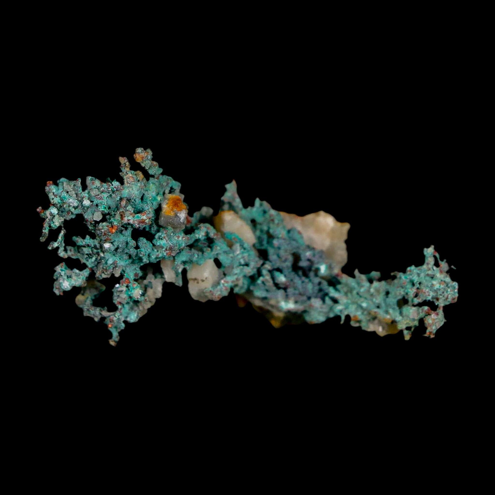 1.7" Rough Native Copper And Crystal Quartz Matrix Mineral Specimen Morocco - Fossil Age Minerals