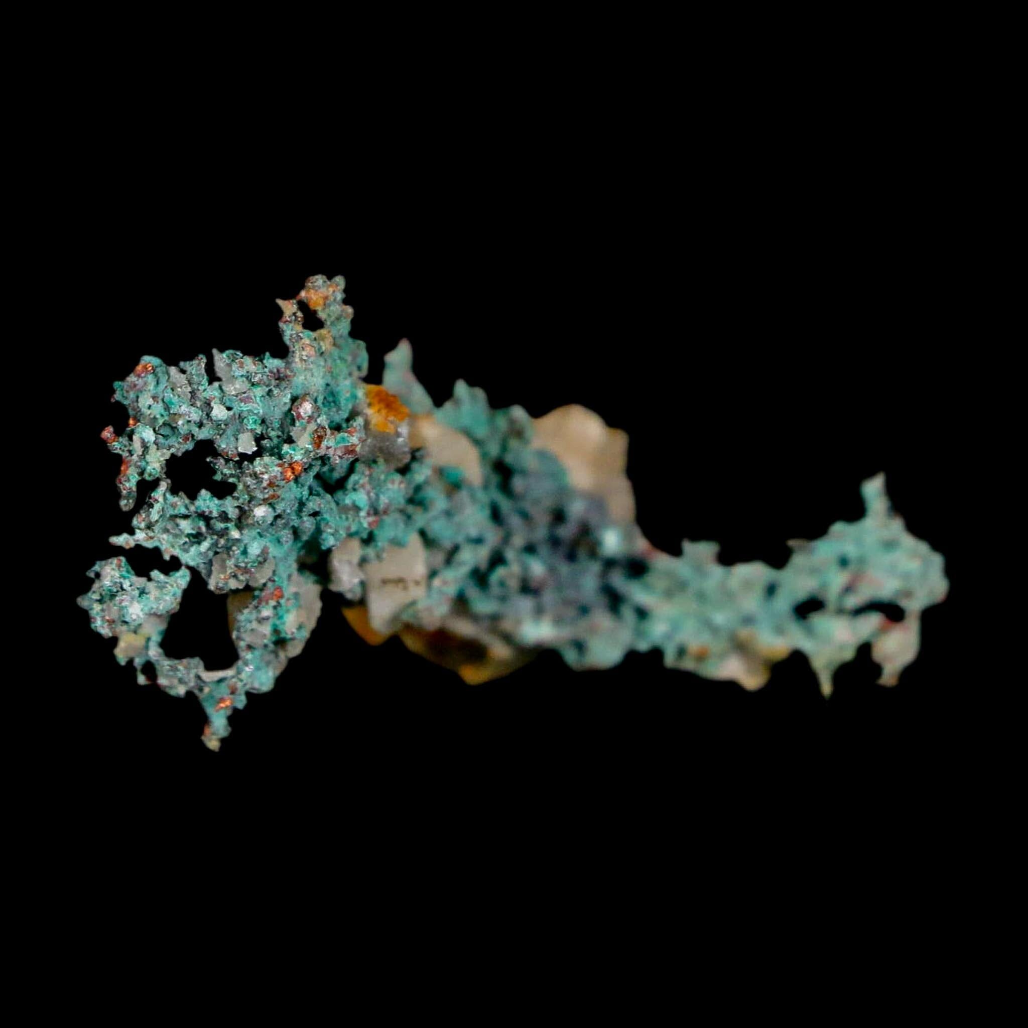 1.7" Rough Native Copper And Crystal Quartz Matrix Mineral Specimen Morocco - Fossil Age Minerals