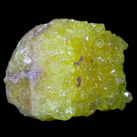 1.6" Rough Bright Yellow Sulfur Crystal Cluster On Matrix El Desierto Mine Bolivia