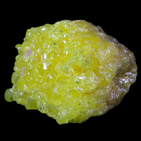 1.6" Rough Bright Yellow Sulfur Crystal Cluster On Matrix El Desierto Mine Bolivia - Fossil Age Minerals