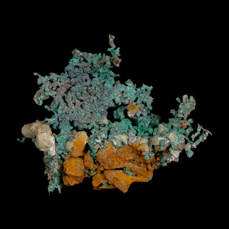 1.6" Rough Native Copper And Crystal Quartz Matrix Mineral Specimen Morocco