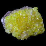 2" Rough Bright Yellow Sulfur Crystal Cluster On Matrix El Desierto Mine Bolivia