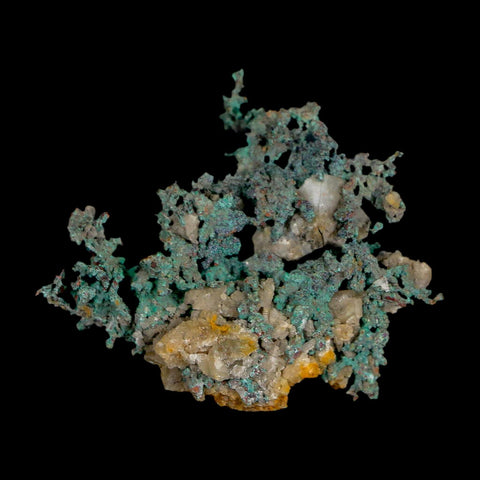 1.6" Rough Native Copper And Crystal Quartz Matrix Mineral Specimen Morocco - Fossil Age Minerals