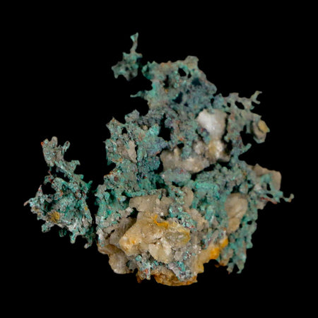 1.6" Rough Native Copper And Crystal Quartz Matrix Mineral Specimen Morocco