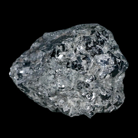 2.9" Silver Nickel Metallic Skutterudite Crystal Mineral Aghar Mine Morocco Arsenide - Fossil Age Minerals