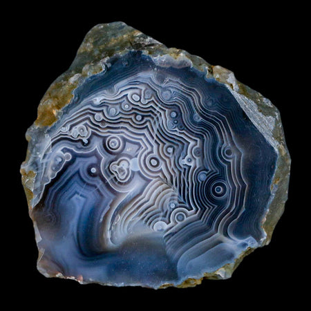 2.7" Polished Cut Agate Geode Crystal Quarts Chalcedony Mineral Specimen