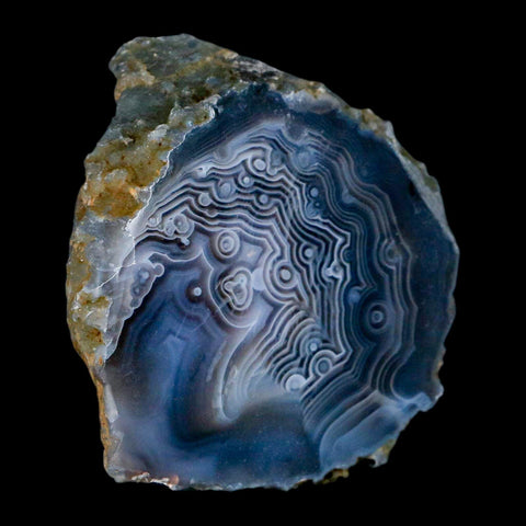 2.7" Polished Cut Agate Geode Crystal Quarts Chalcedony Mineral Specimen - Fossil Age Minerals