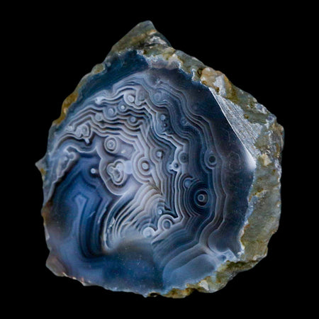 2.7" Polished Cut Agate Geode Crystal Quarts Chalcedony Mineral Specimen