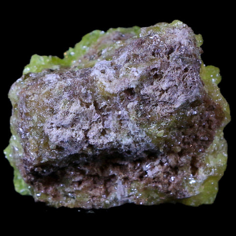 1.8" Rough Bright Yellow Sulfur Crystal Cluster On Matrix El Desierto Mine Bolivia - Fossil Age Minerals