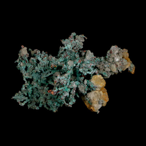 1.4" Rough Native Copper And Crystal Quartz Matrix Mineral Specimen Morocco - Fossil Age Minerals