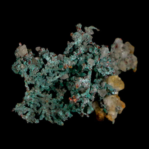 1.4" Rough Native Copper And Crystal Quartz Matrix Mineral Specimen Morocco - Fossil Age Minerals