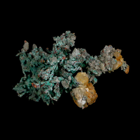 1.4" Rough Native Copper And Crystal Quartz Matrix Mineral Specimen Morocco - Fossil Age Minerals