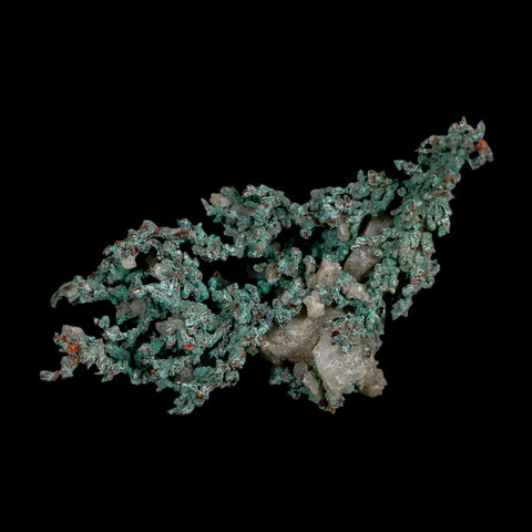 1.4" Rough Native Copper And Crystal Quartz Matrix Mineral Specimen Morocco - Fossil Age Minerals