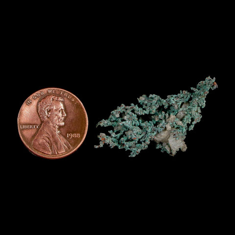 1.4" Rough Native Copper And Crystal Quartz Matrix Mineral Specimen Morocco - Fossil Age Minerals