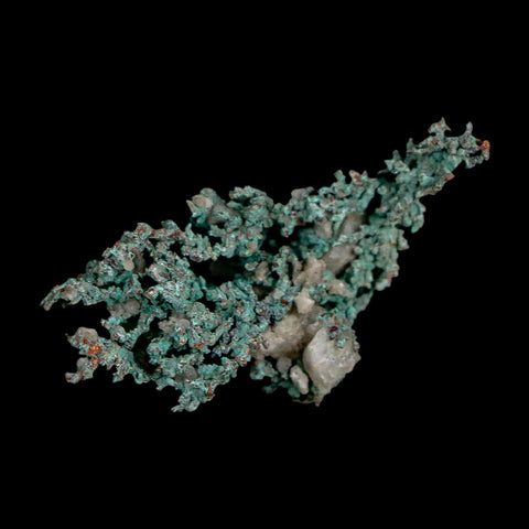1.4" Rough Native Copper And Crystal Quartz Matrix Mineral Specimen Morocco - Fossil Age Minerals