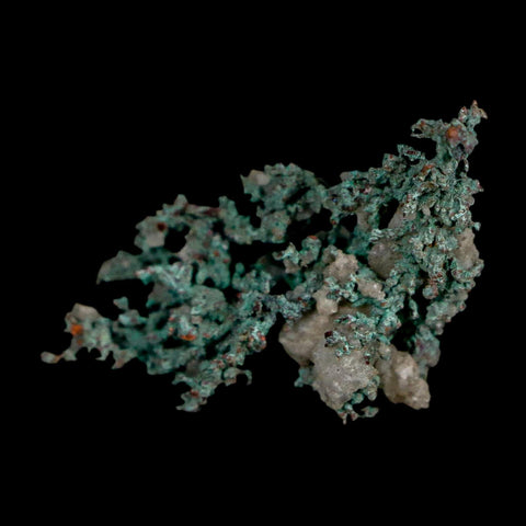 1.4" Rough Native Copper And Crystal Quartz Matrix Mineral Specimen Morocco - Fossil Age Minerals