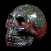 1.5" Polished Carved Skull Natural Dragon Blood Jasper Mineral Stone Western Australia