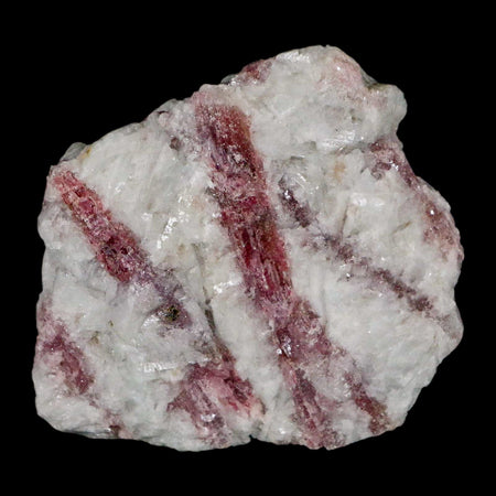 2.3" Natural Rough Pink Tourmaline on Crystal Quartz Mineral Specimen Brazil