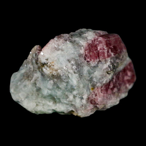 2.2" Natural Rough Pink Tourmaline on Crystal Quartz Mineral Specimen Brazil - Fossil Age Minerals