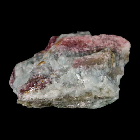 2.2" Natural Rough Pink Tourmaline on Crystal Quartz Mineral Specimen Brazil - Fossil Age Minerals