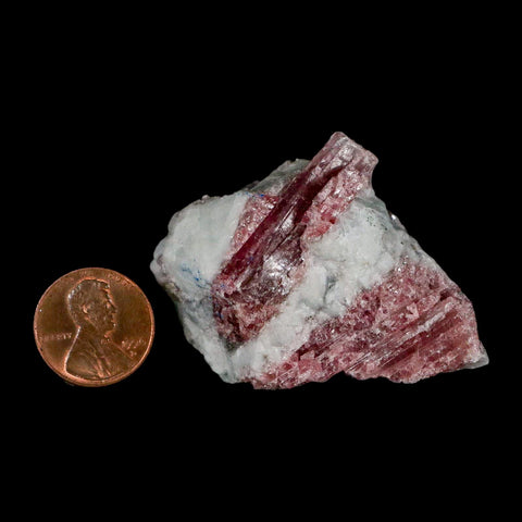 2.2" Natural Rough Pink Tourmaline on Crystal Quartz Mineral Specimen Brazil - Fossil Age Minerals