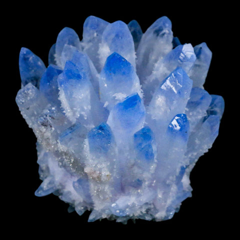 3" Ice Blue Phantom Ghost Quartz Crystal, Chlorite Cluster Mineral Specimen - Fossil Age Minerals