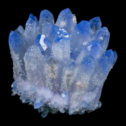 3" Ice Blue Phantom Ghost Quartz Crystal, Chlorite Cluster Mineral Specimen - Fossil Age Minerals
