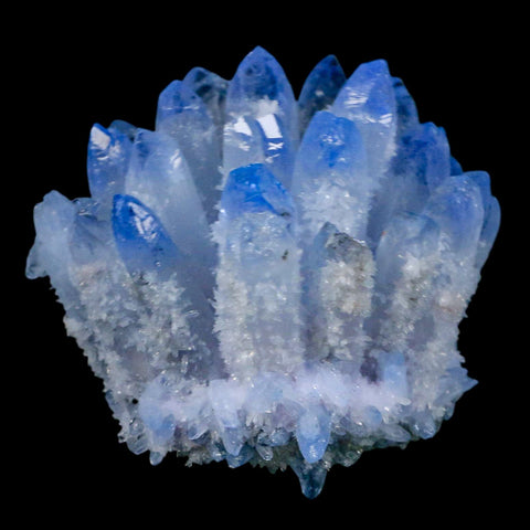 3" Ice Blue Phantom Ghost Quartz Crystal, Chlorite Cluster Mineral Specimen - Fossil Age Minerals