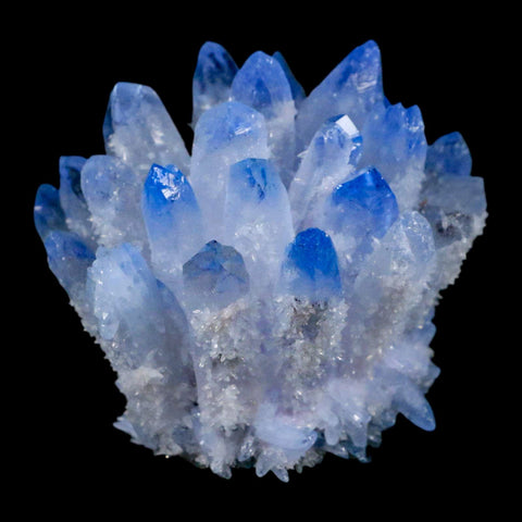 3" Ice Blue Phantom Ghost Quartz Crystal, Chlorite Cluster Mineral Specimen - Fossil Age Minerals
