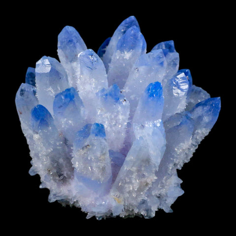 3" Ice Blue Phantom Ghost Quartz Crystal, Chlorite Cluster Mineral Specimen - Fossil Age Minerals