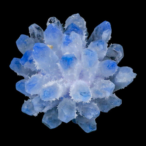 3" Ice Blue Phantom Ghost Quartz Crystal, Chlorite Cluster Mineral Specimen - Fossil Age Minerals
