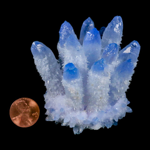 2.7" Ice Blue Phantom Ghost Quartz Crystal, Chlorite Cluster Mineral Specimen - Fossil Age Minerals
