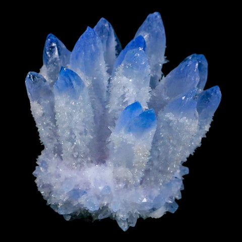 2.7" Ice Blue Phantom Ghost Quartz Crystal, Chlorite Cluster Mineral Specimen - Fossil Age Minerals