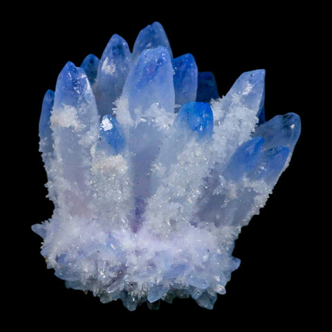 2.7" Ice Blue Phantom Ghost Quartz Crystal, Chlorite Cluster Mineral Specimen - Fossil Age Minerals