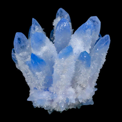 2.8" Ice Blue Phantom Ghost Quartz Crystal, Chlorite Cluster Mineral Specimen - Fossil Age Minerals