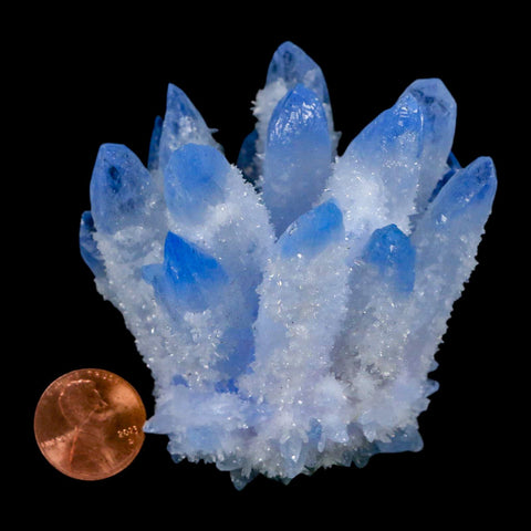 2.8" Ice Blue Phantom Ghost Quartz Crystal, Chlorite Cluster Mineral Specimen - Fossil Age Minerals