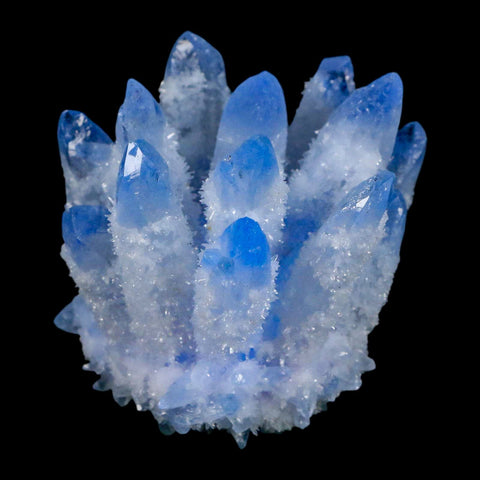 2.8" Ice Blue Phantom Ghost Quartz Crystal, Chlorite Cluster Mineral Specimen - Fossil Age Minerals