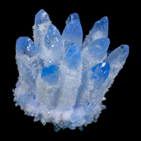 2.8" Ice Blue Phantom Ghost Quartz Crystal, Chlorite Cluster Mineral Specimen - Fossil Age Minerals