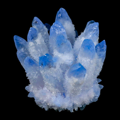 2.8" Ice Blue Phantom Ghost Quartz Crystal, Chlorite Cluster Mineral Specimen - Fossil Age Minerals