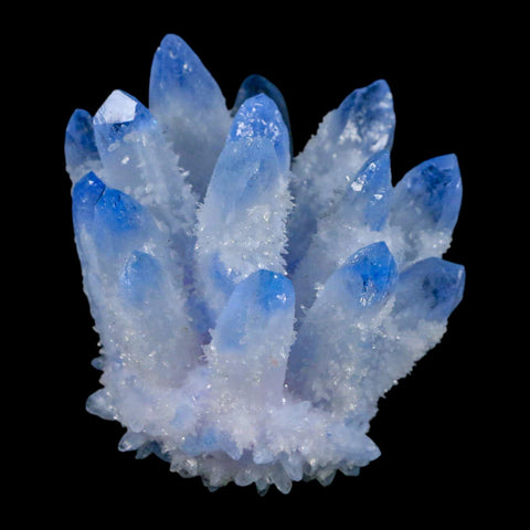 2.8" Ice Blue Phantom Ghost Quartz Crystal, Chlorite Cluster Mineral Specimen - Fossil Age Minerals