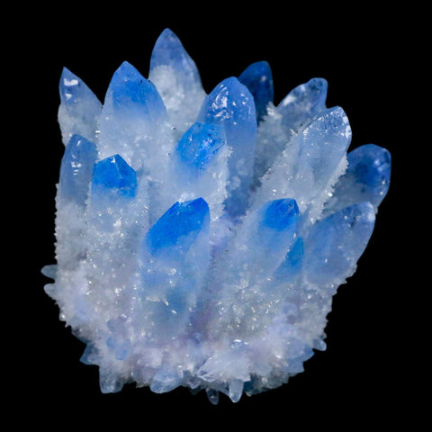 2.8" Ice Blue Phantom Ghost Quartz Crystal, Chlorite Cluster Mineral Specimen - Fossil Age Minerals