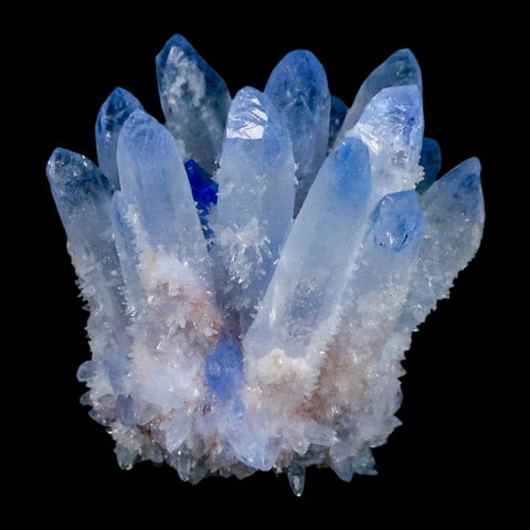 2.8" Ice Blue Phantom Ghost Quartz Crystal, Chlorite Cluster Mineral Specimen - Fossil Age Minerals