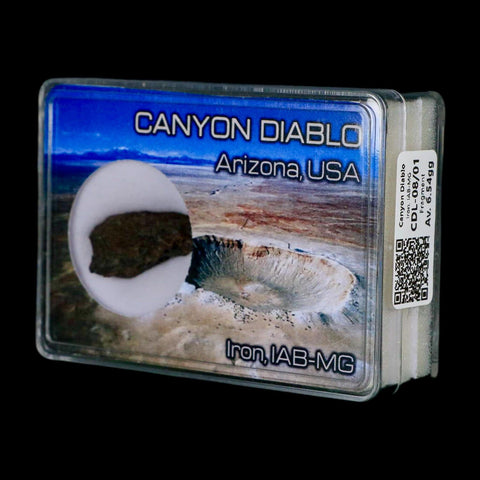 1.1" Canyon Diablo Arizona Meteorite Specimen Iron-Nickel Meteorites 6.18 Grams Display - Fossil Age Minerals