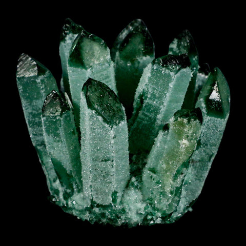 4" Green Phantom Ghost Quartz Crystal, Chlorite Cluster Mineral Specimen - Fossil Age Minerals